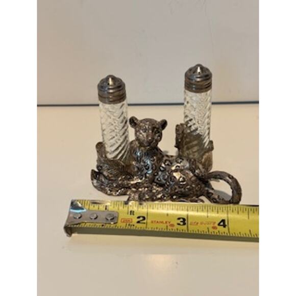 Vintage Arthur Court Cast Silver Plated jaguar/Leopard Salt & Pepper Set - Picture 10 of 11